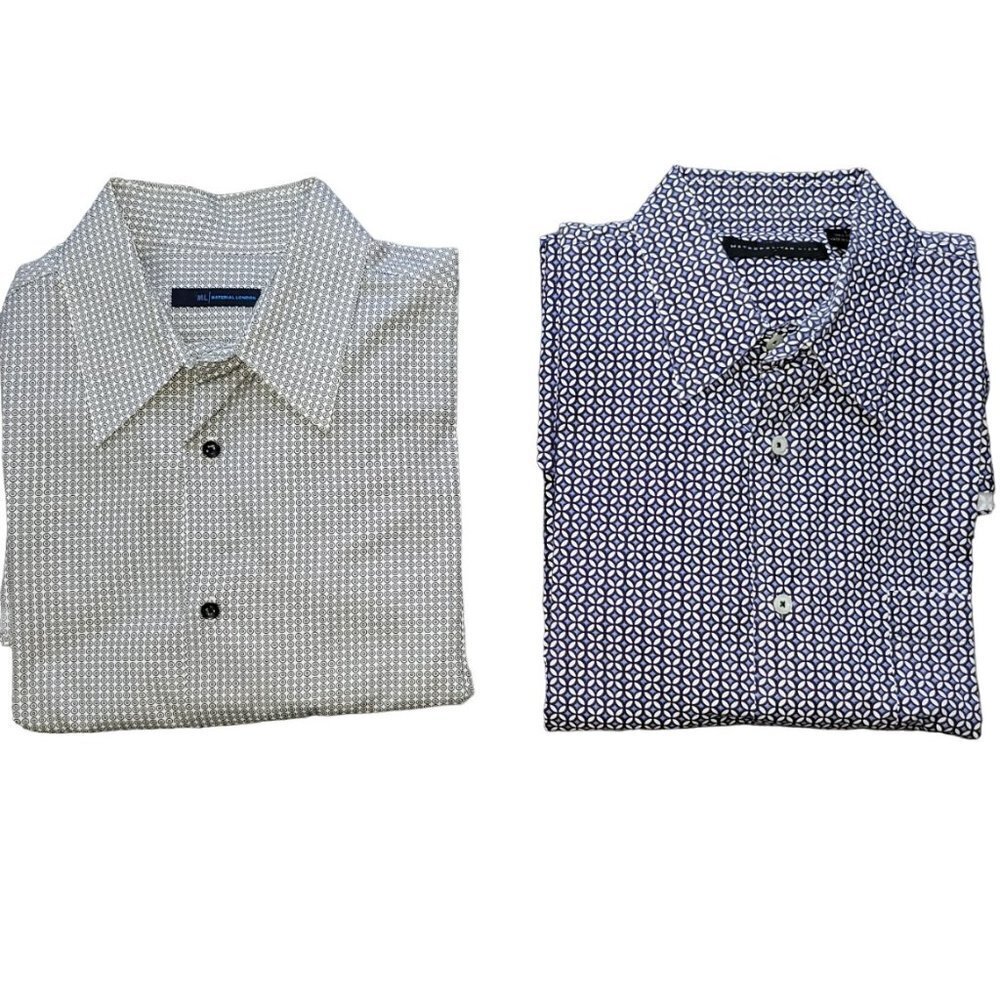 Bundle of 2 Long Sleeve Button Down Shirts Size L